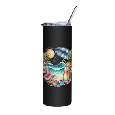Summer Vacation Vibes (10) Stainless Steel Tumbler