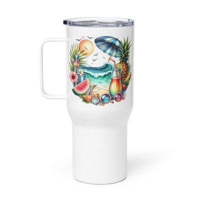 Summer Vacation Vibes (10) Travel Mug with a Handle