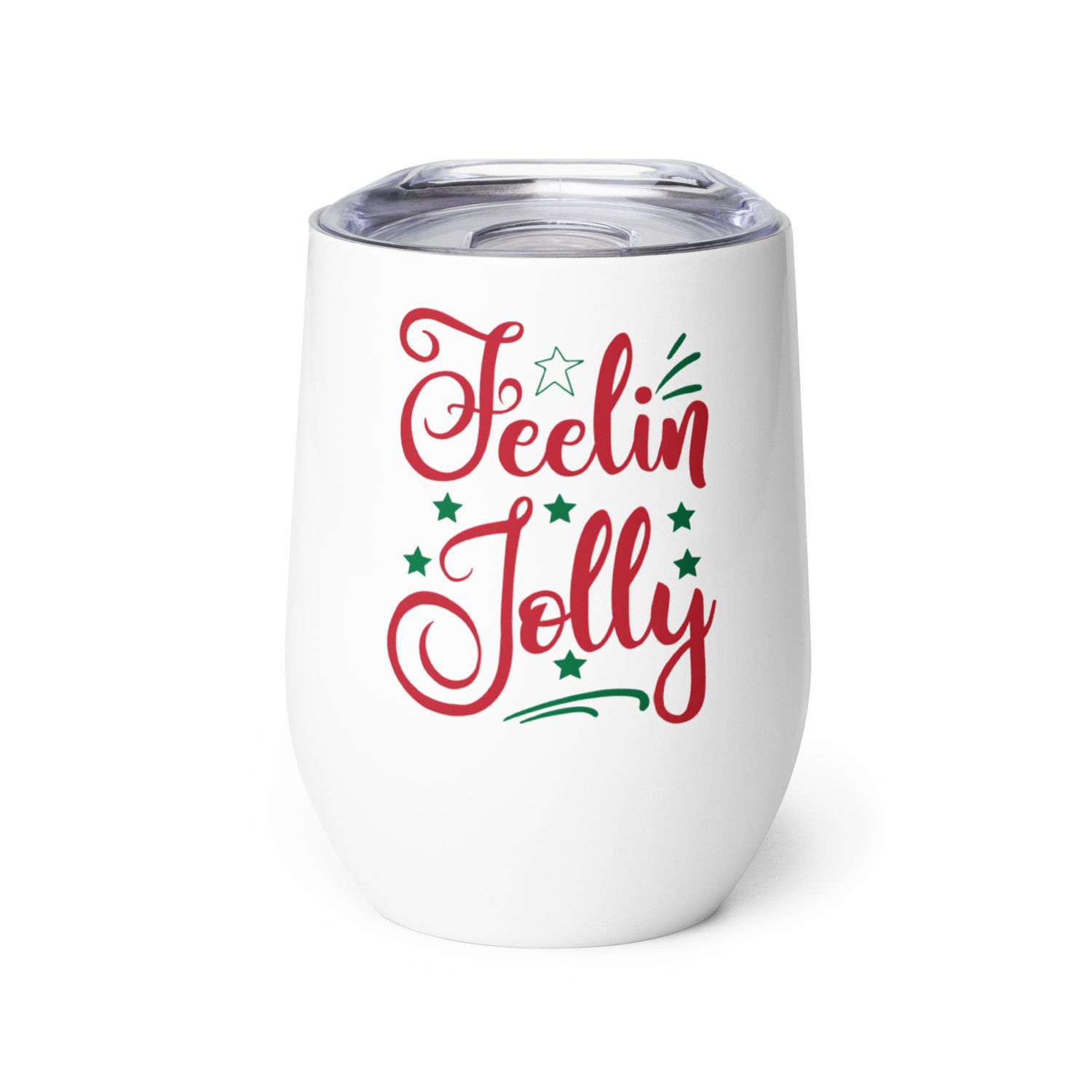 Feelin&#39; Jolly Wine Tumbler