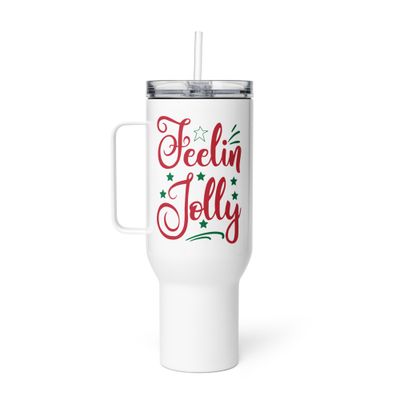 Feelin&#39; Jolly Travel Mug with a Handle