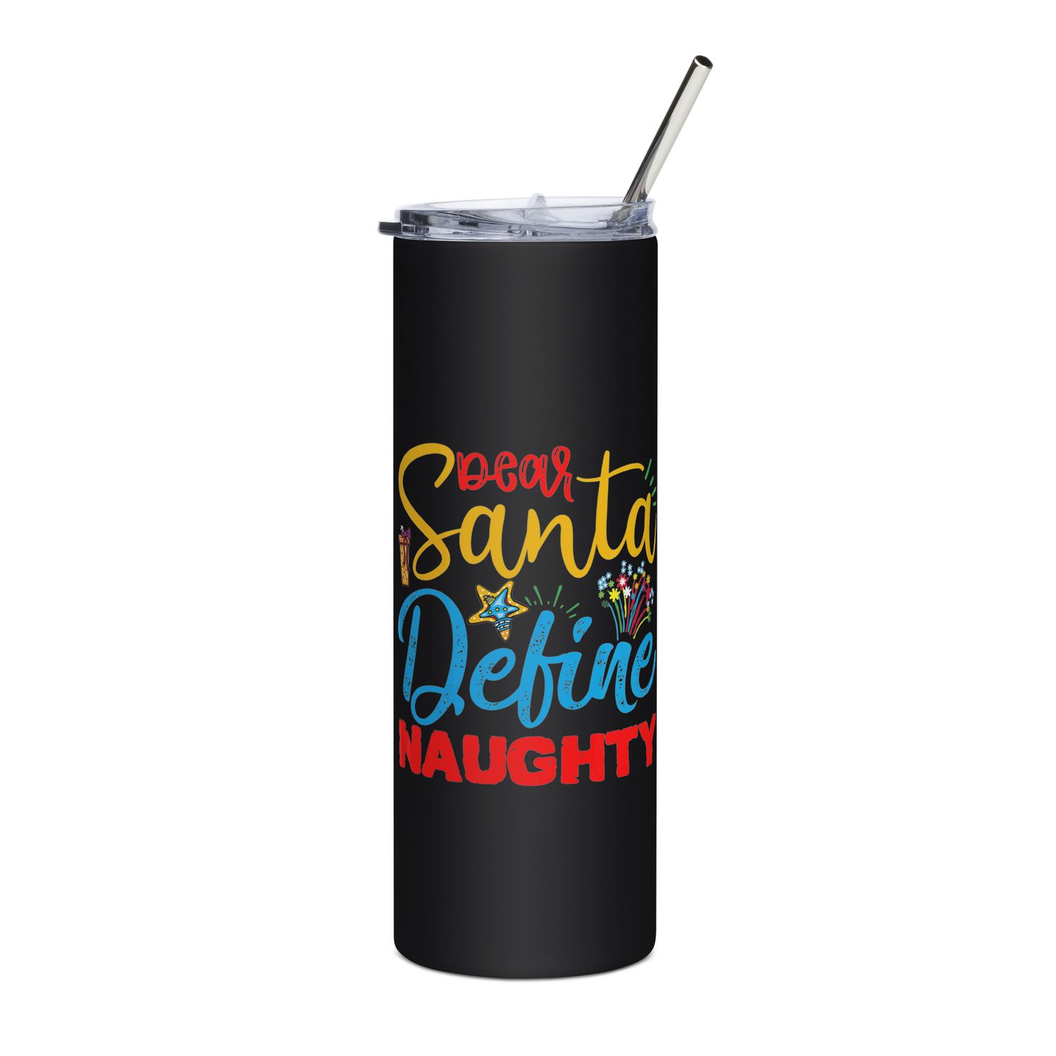 Dear Santa Define Naughty Stainless Steel Tumbler