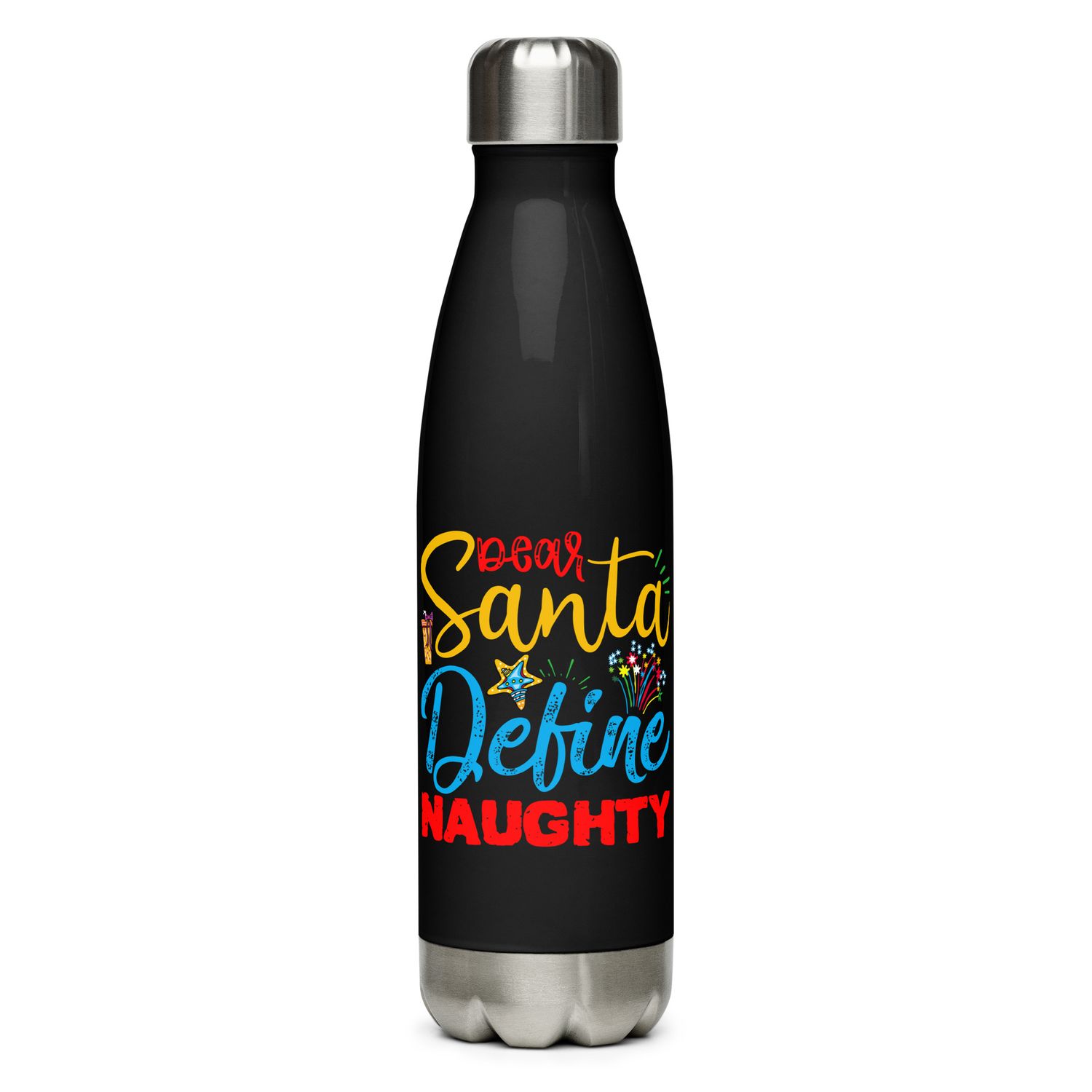 Dear Santa Define Naughty Stainless Steel Water Bottle