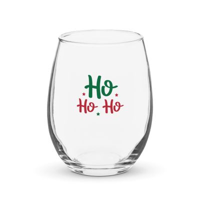 Ho Ho Ho Stemless Wine Glass