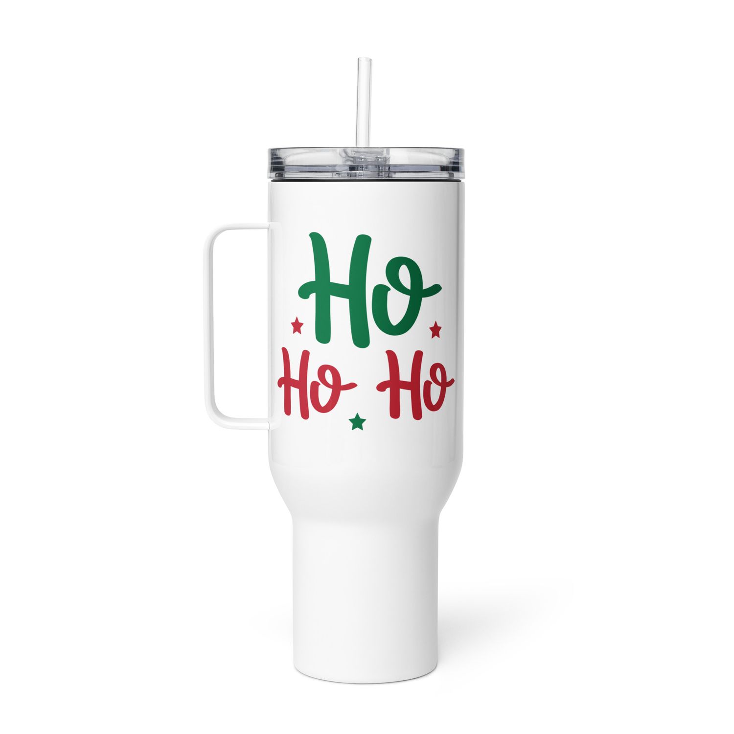 Ho Ho Ho Travel Mug with a Handle