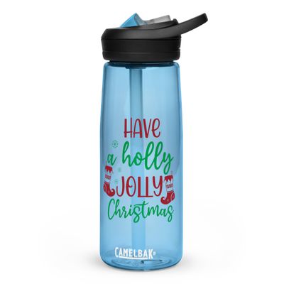 Holly Jolly Christmas Sports Water Bottle