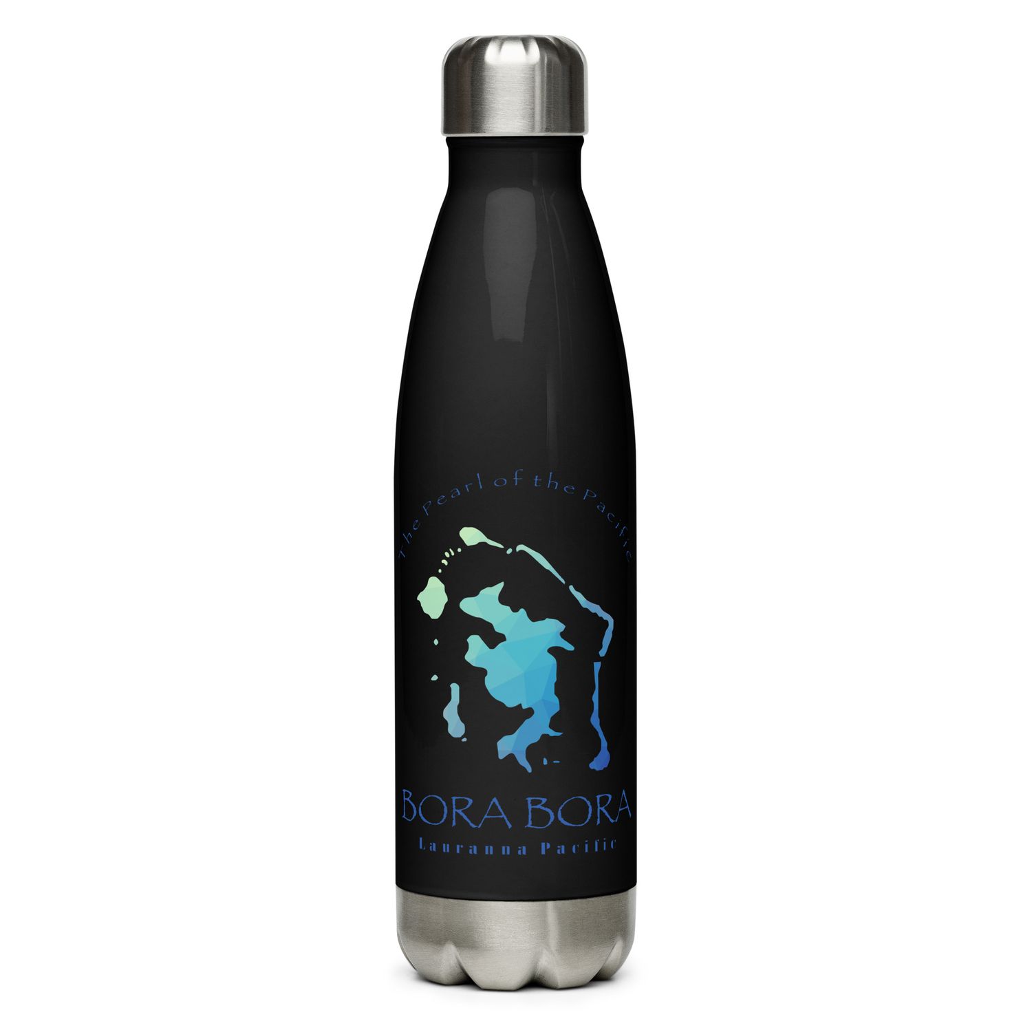 Map of Bora Bora Stainless Steel Water Bottle