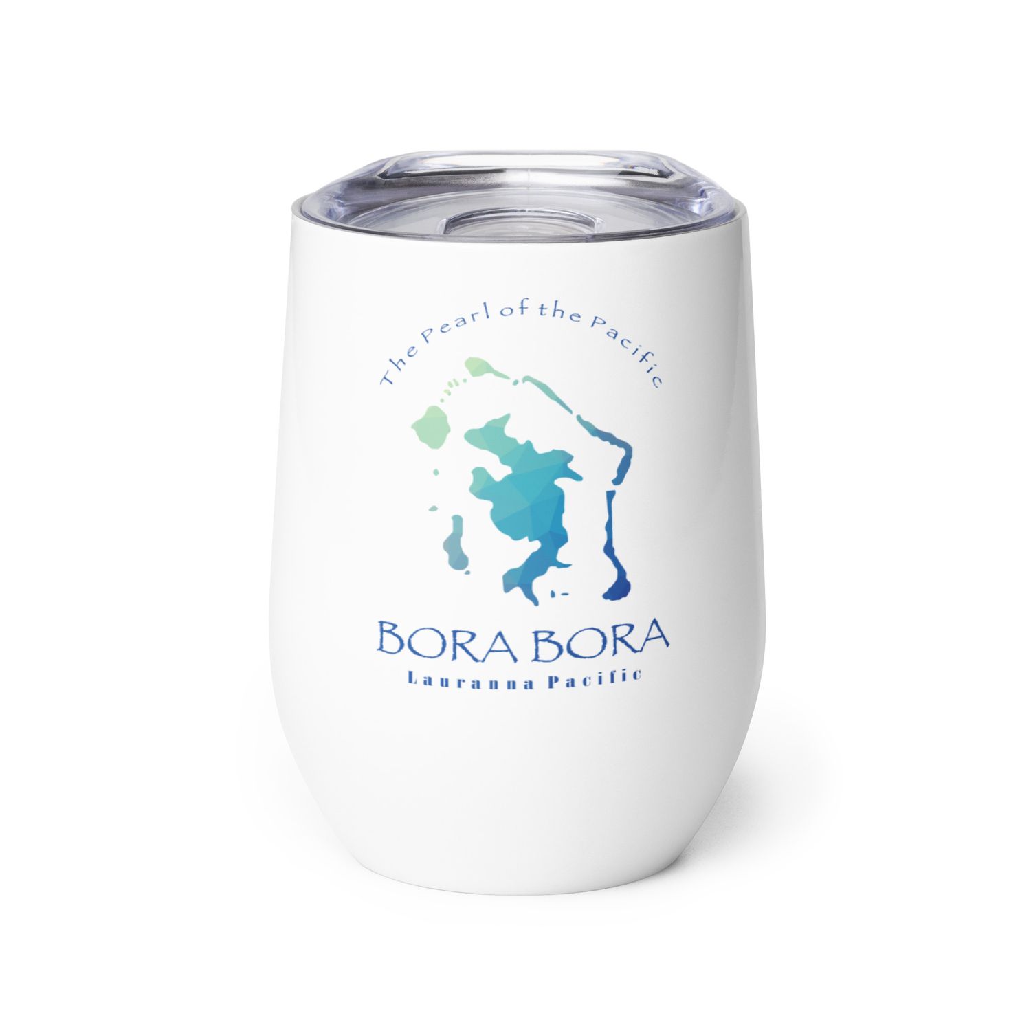 Map of Bora Bora Wine Tumbler