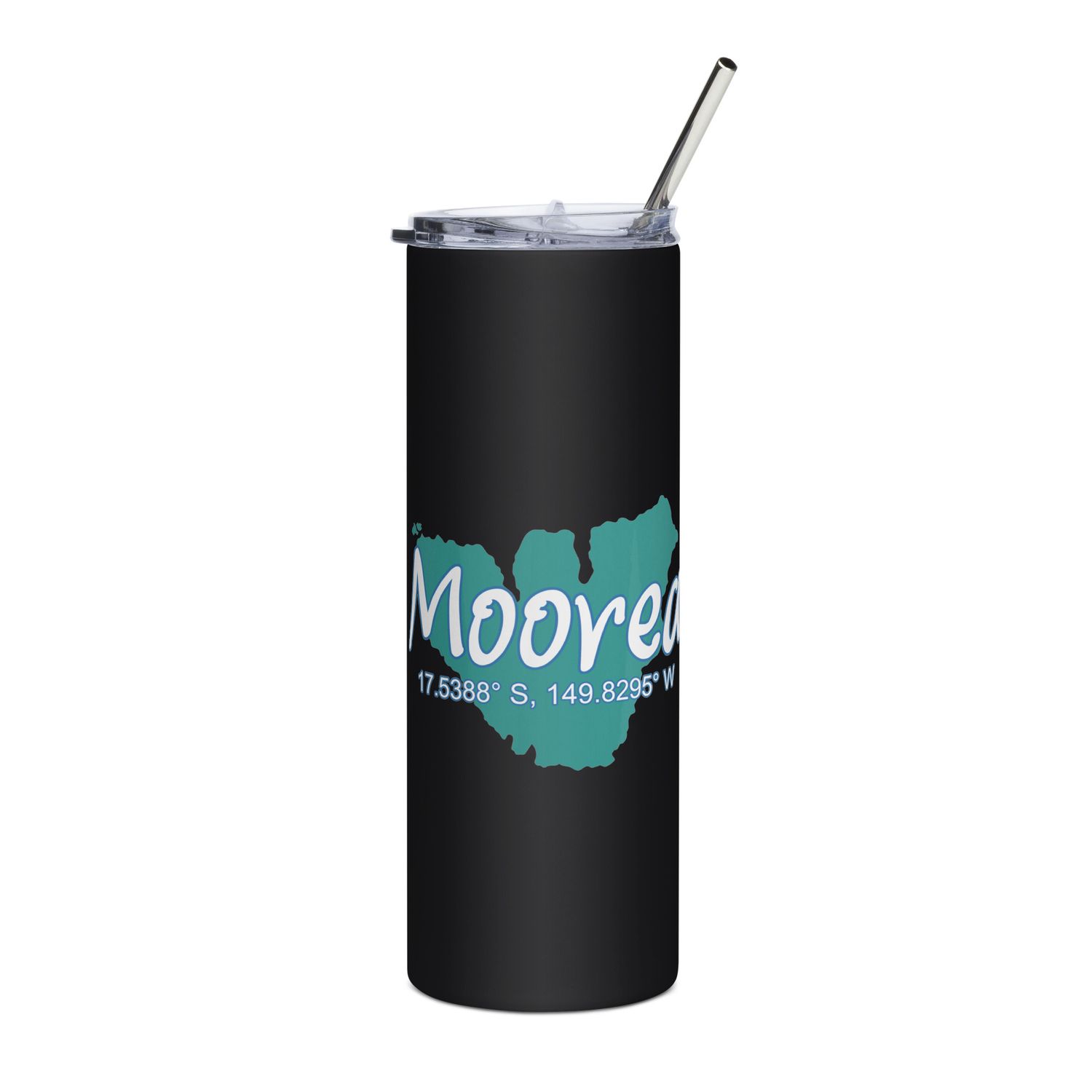 Moorea Island Coordinates Stainless Steel Tumbler