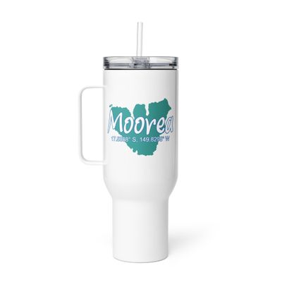 Moorea Island Coordinates Travel Mug with a Handle