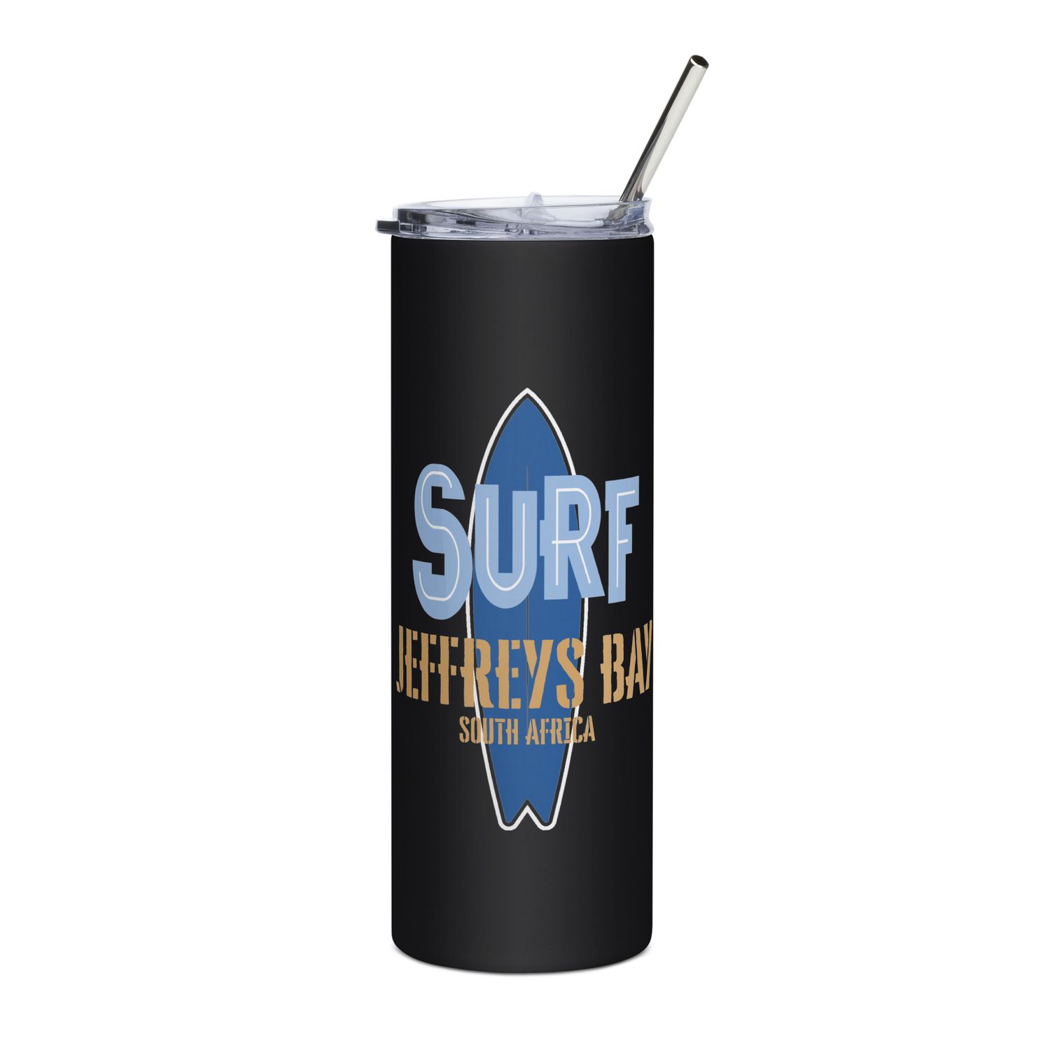 Surf Jeffreys Bay, Surfing Jeffreys Bay in South Africa, Surfboard Stainless Steel Tumbler