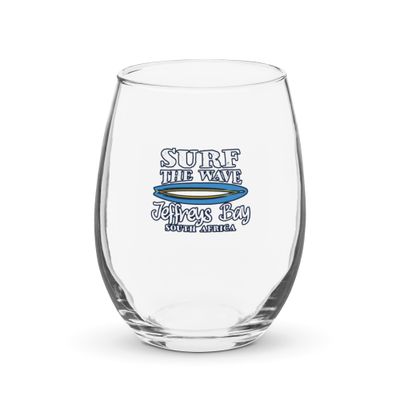 Surf Jeffreys Bay, Surf The Wave Jeffreys Bay South Africa Stemless Wine Glass