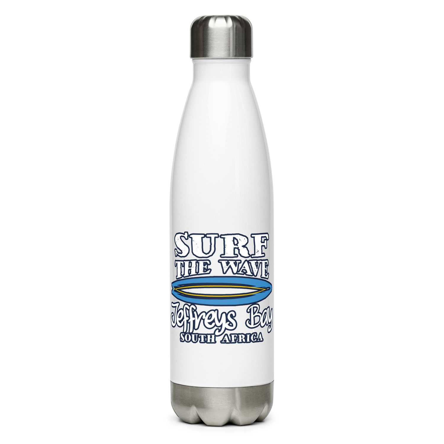 Surf Jeffreys Bay, Surf The Wave Jeffreys Bay South Africa Stainless Steel Water Bottle