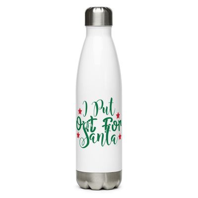 I Put Out For Santa Stainless Steel Water Bottle - Christmas Bottle