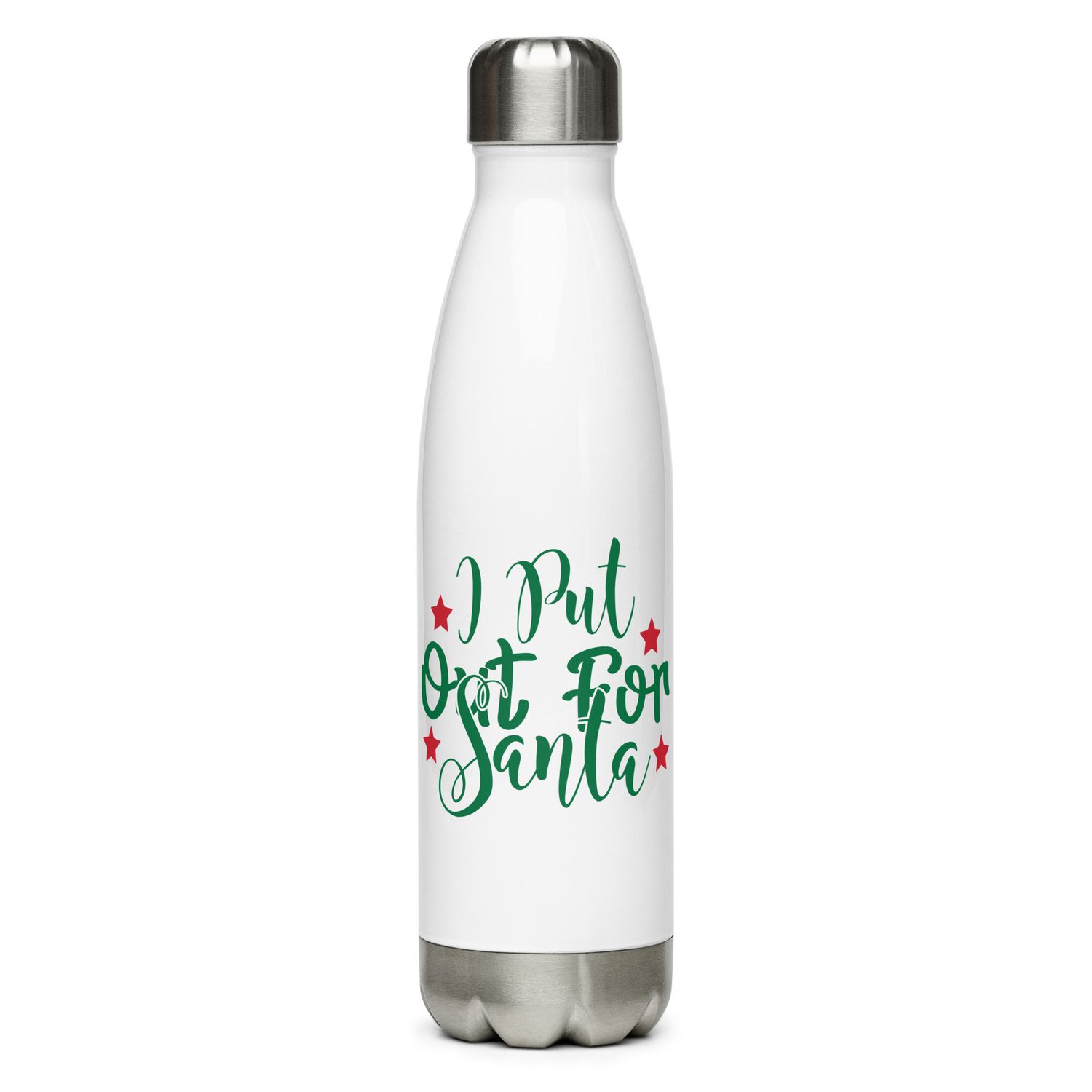 I Put Out For Santa Stainless Steel Water Bottle - Christmas Bottle