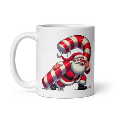 Funny Christmas Santa White Coffee Mug