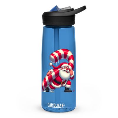 Funny Christmas Santa Sports Water Bottle