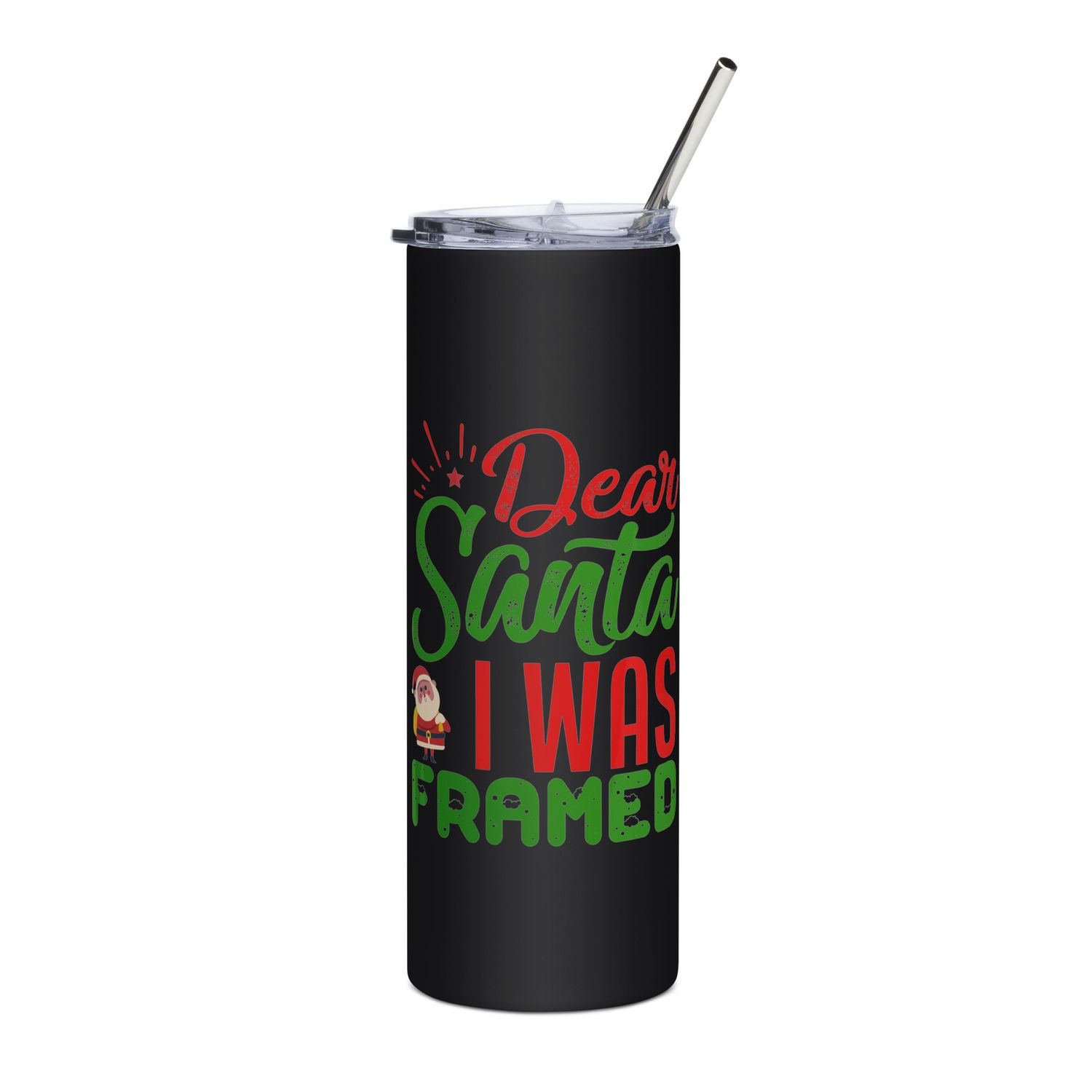 Dear Santa I Was Framed Stainless Steel Tumbler