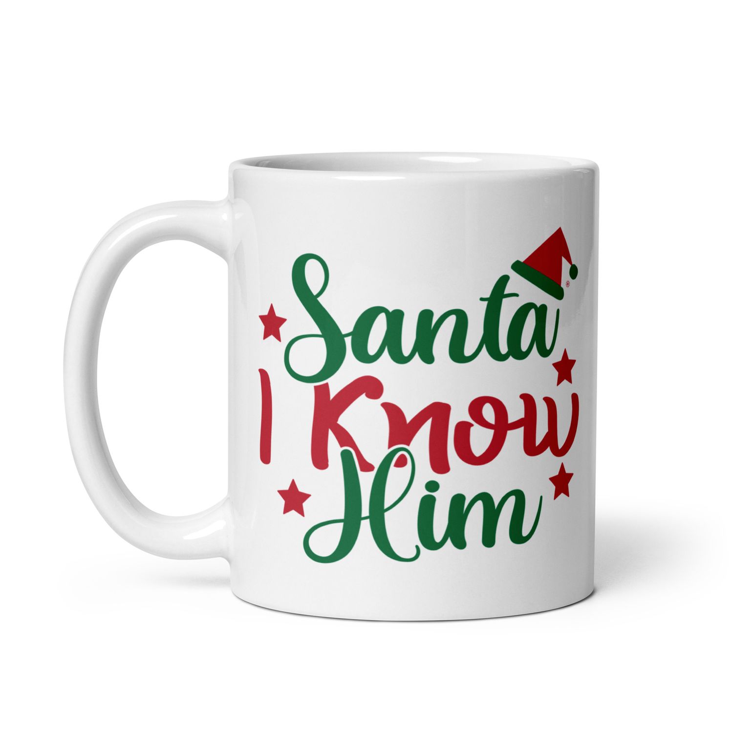 Santa I Know Him White Coffee Mug