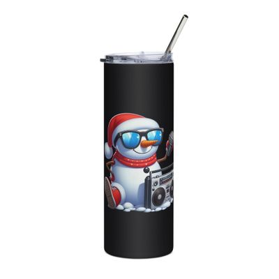 Cool Christmas Snowman Stainless Steel Tumbler