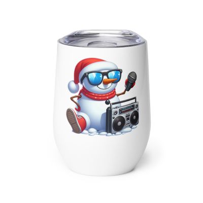 Cool Christmas Snowman Wine Tumbler