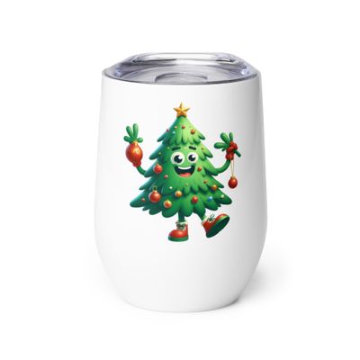 Funny Christmas Tree Wine Tumbler