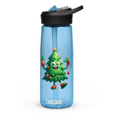 Funny Christmas Tree Sports Water Bottle