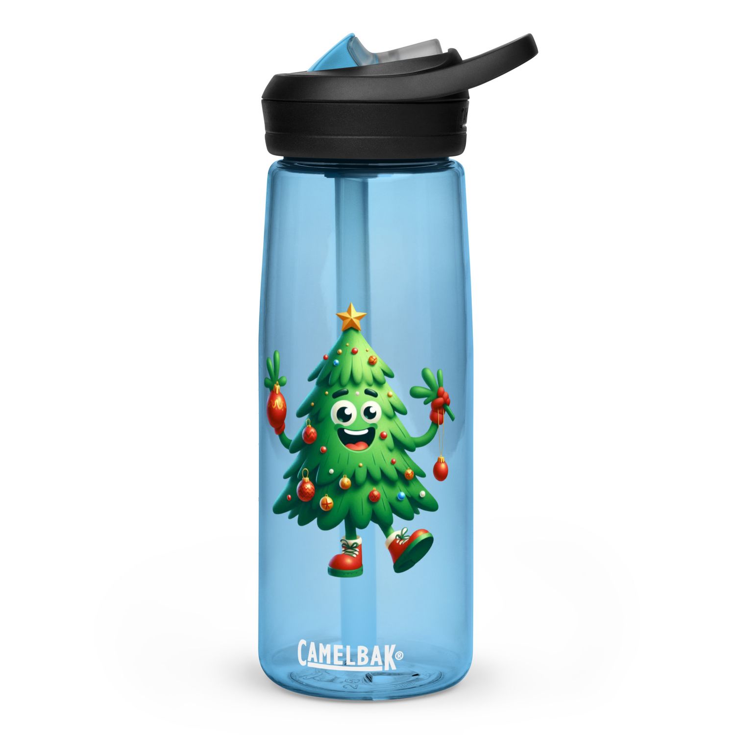 Funny Christmas Tree Sports Water Bottle