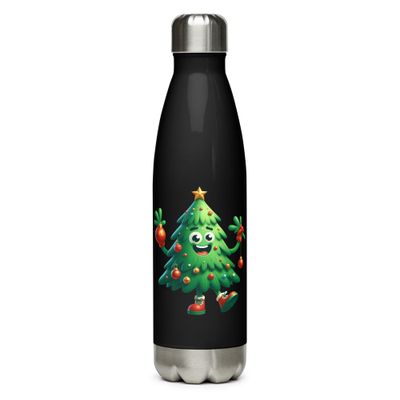 Funny Christmas Tree Stainless Steel Water Bottle