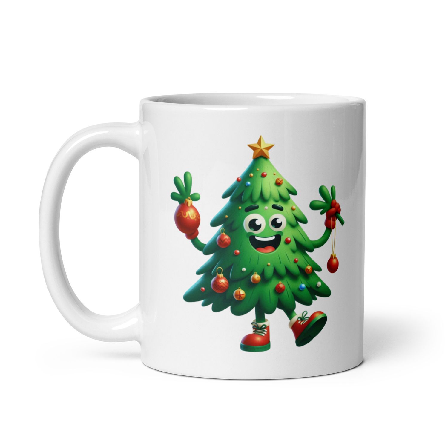 Funny Christmas Tree White Coffee Mug