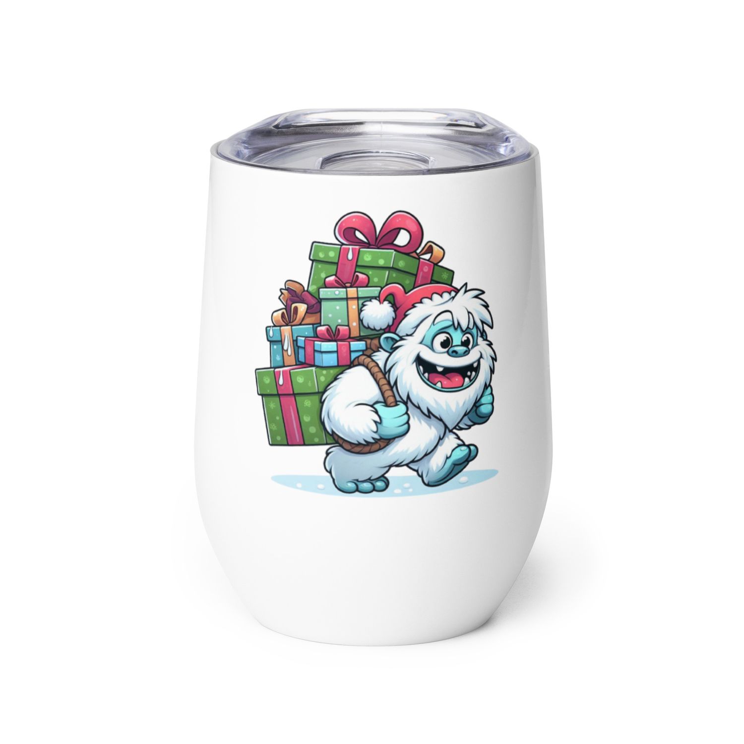 Funny Christmas Yeti Wine Tumbler