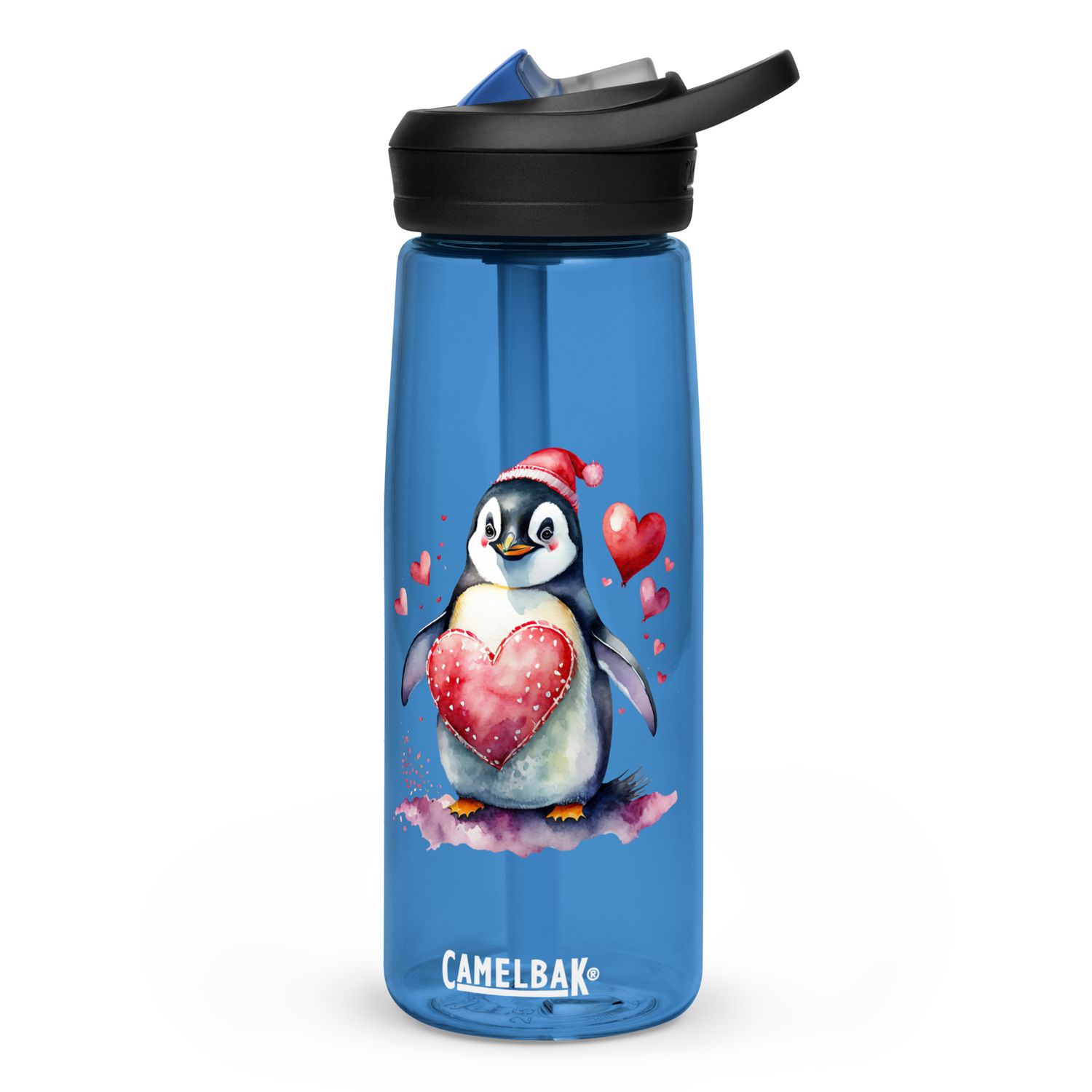 Valentine Love Penguin Sports Water Bottle