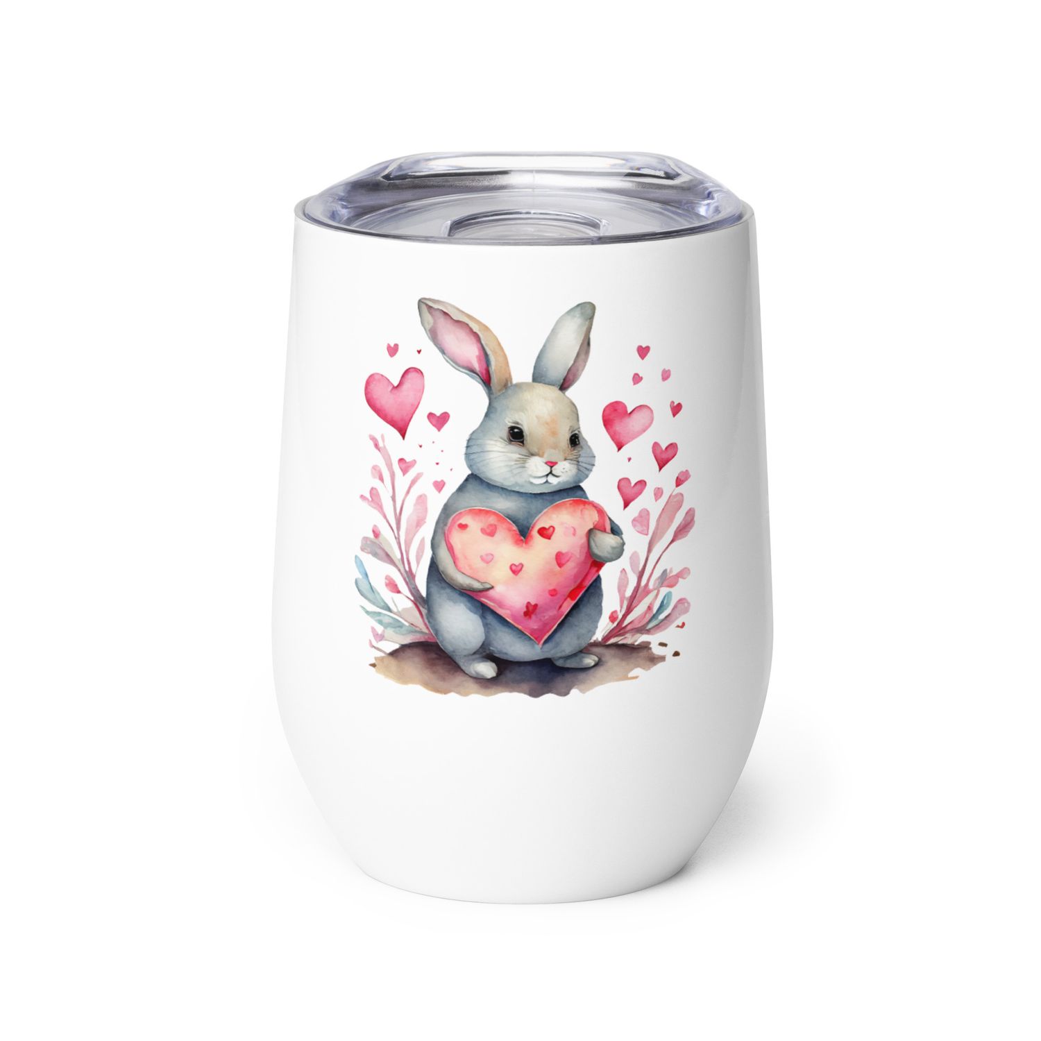 Valentine Rabbit Wine Tumbler