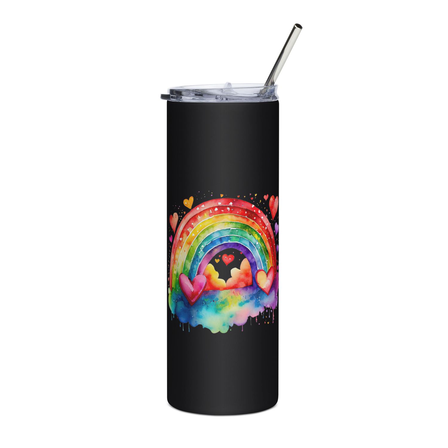 Valentine Love Rainbow Stainless Steel Tumbler