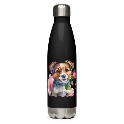 Cute Valentine Puppy Stainless Steel Water Bottle