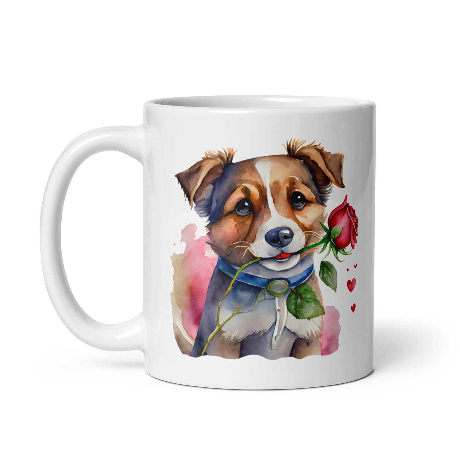 Cute Valentine Puppy White Coffee Mug