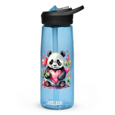 Cute Valentine Panda Sports Water Bottle