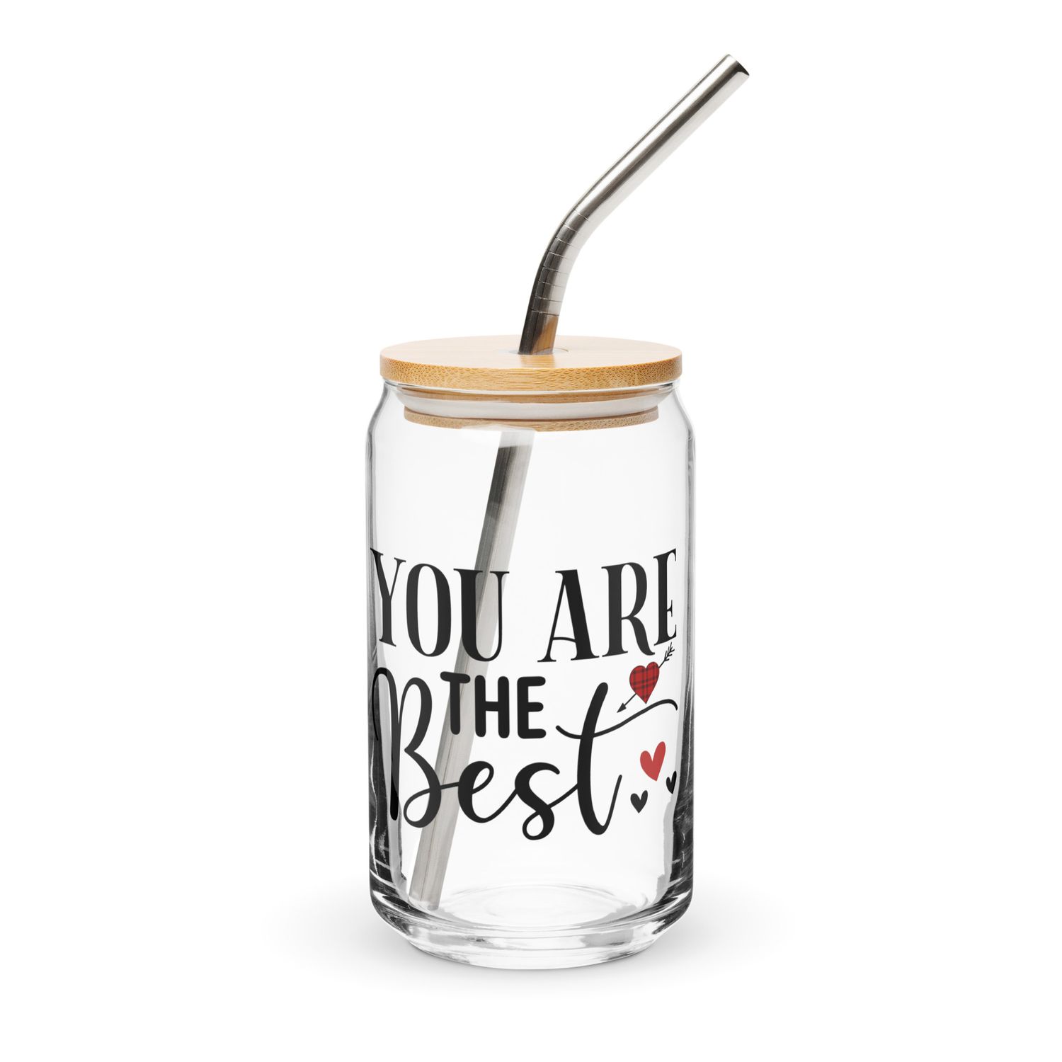 Valentine-You Are The Best Can-Shaped Glass