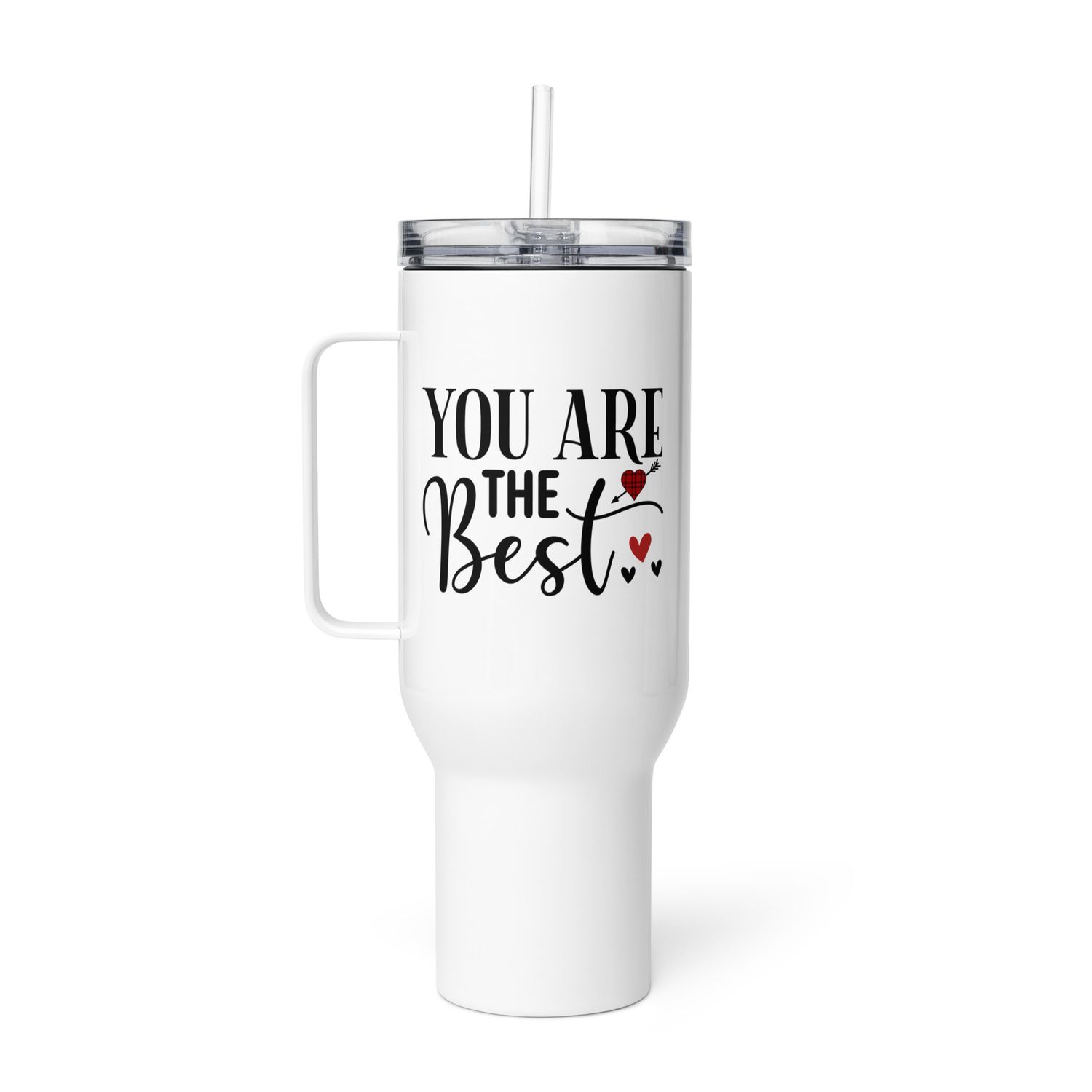 Valentine-You Are The Best Travel Mug with a Handle