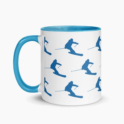 White Ceramic Mugs with Color Interior