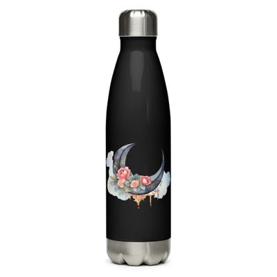 Valentine Moon and Roses Stainless Steel Water Bottle