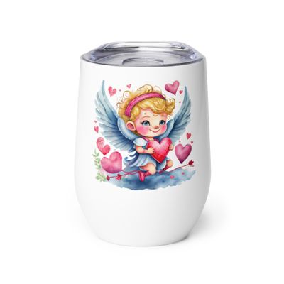 Valentine Angel Wine Tumbler