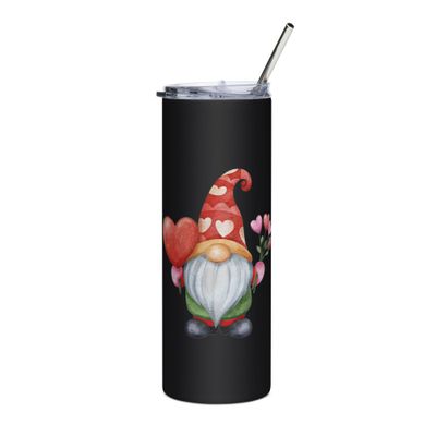 Valentine Gnome Stainless Steel Tumbler