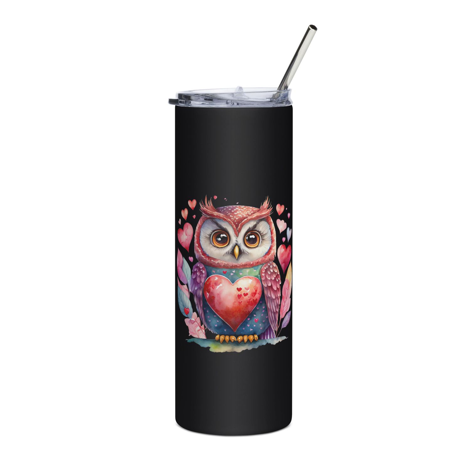 Valentine Love Owl Stainless Steel Tumbler