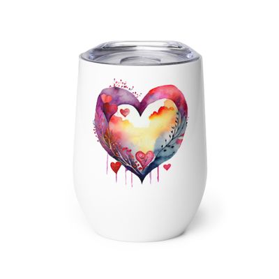 Valentine Love Heart Wine Tumbler