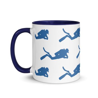 Scuba Diver Mug with Color Inside