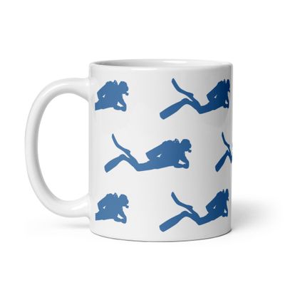 Scuba Diver White Coffee Mug