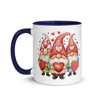 Valentine Love Gnomes Mug with Color Inside
