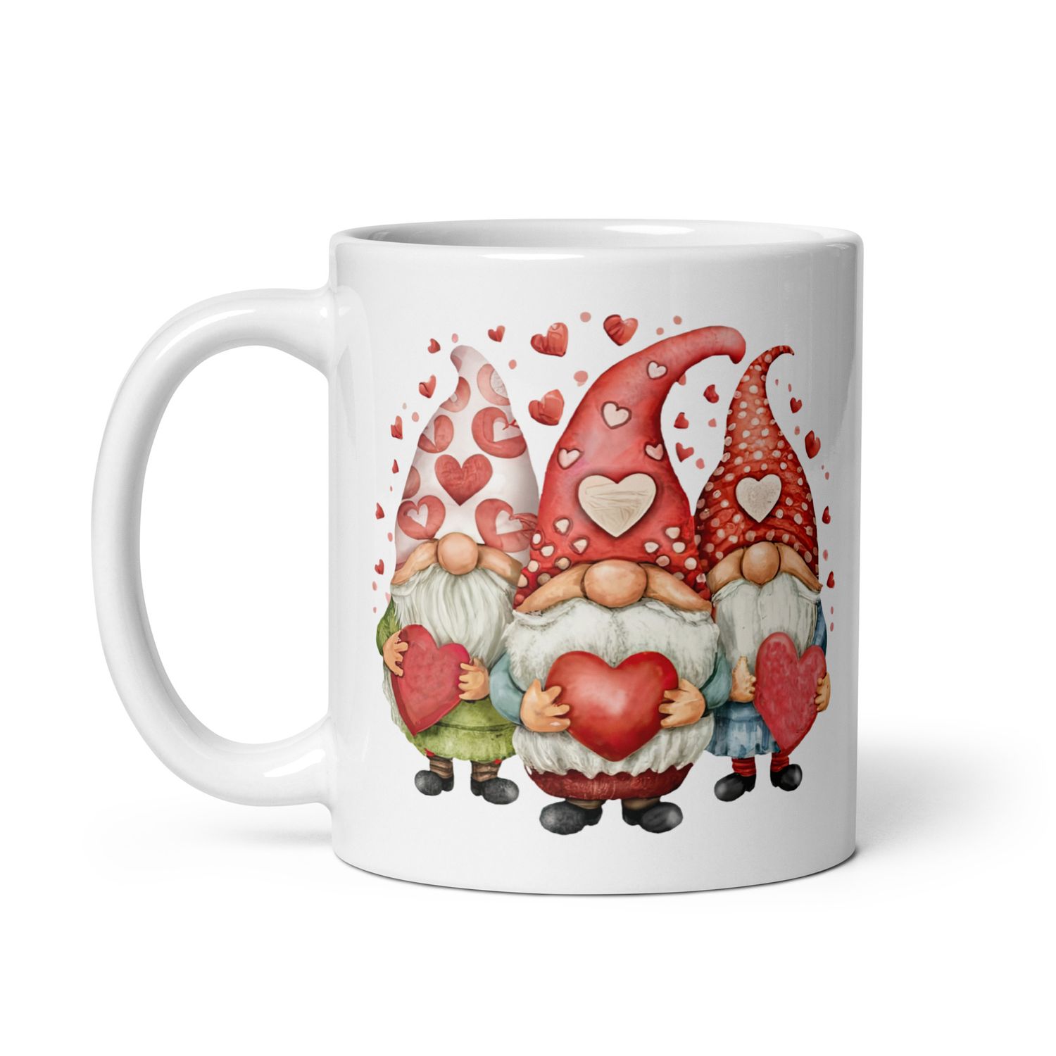 Valentine Love Gnomes White Coffee Mug