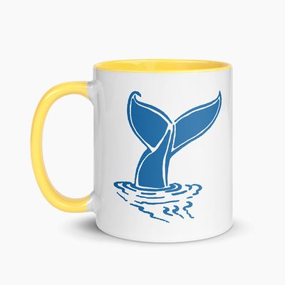 White Ceramic Mugs with Color Interior