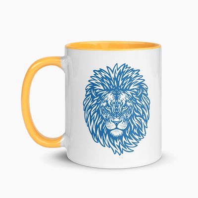 White Ceramic Mugs with Color Interior